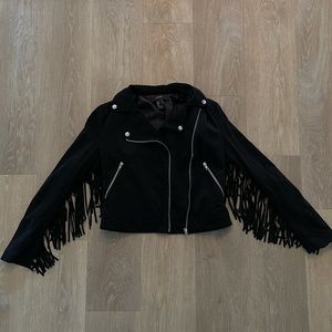 FOREVER 21 Fringe Western-Style Jacket